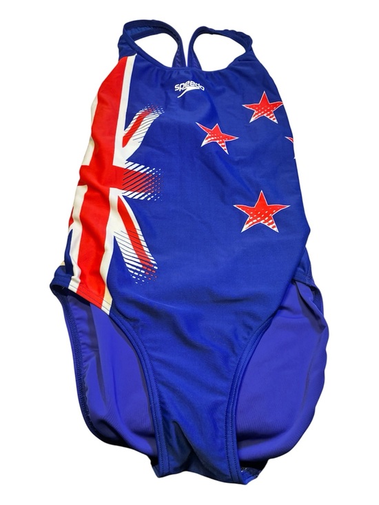 Speedo Other - Speedo Girls Swim Suit New Zealand flag tags cut see measurements
